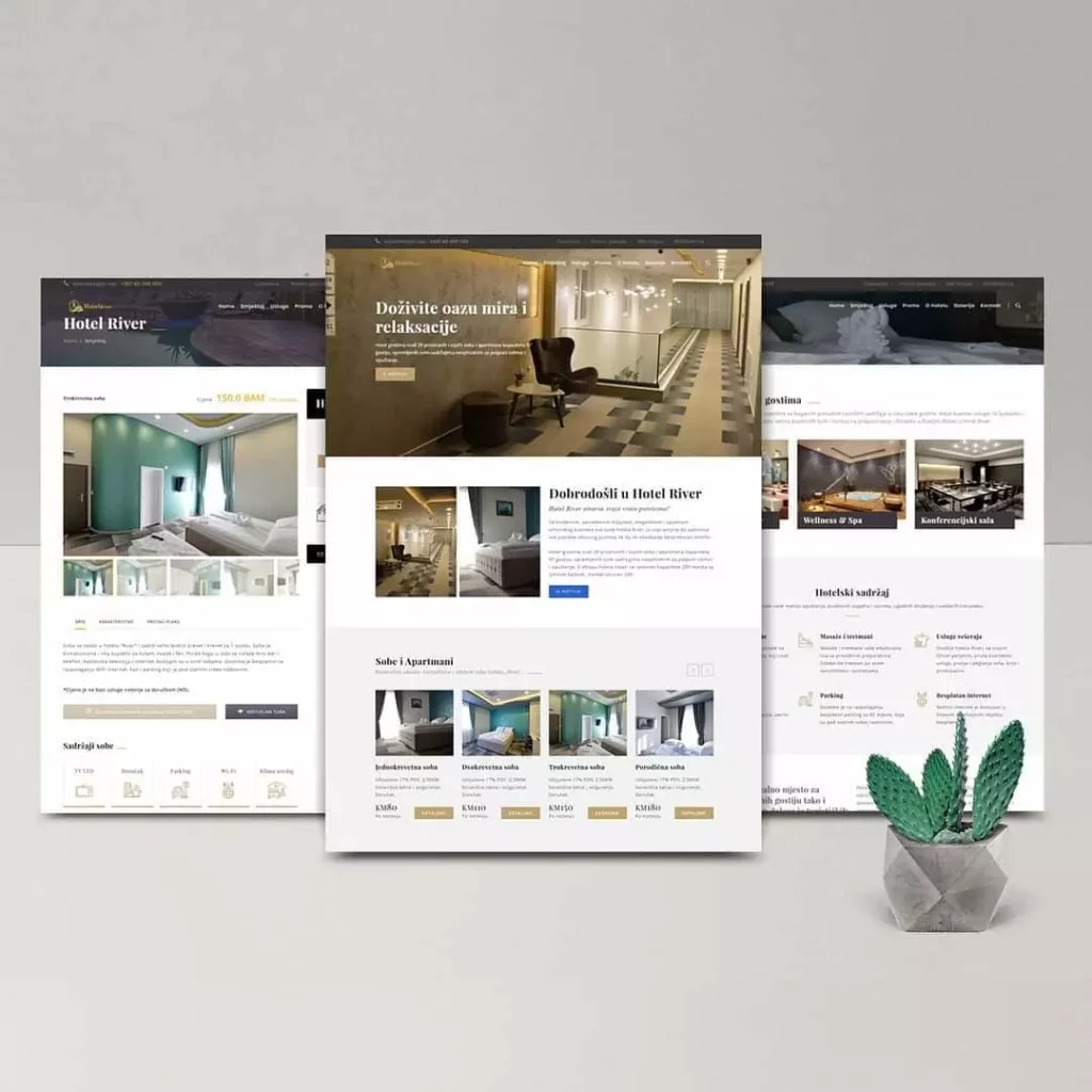 Hotel River website design