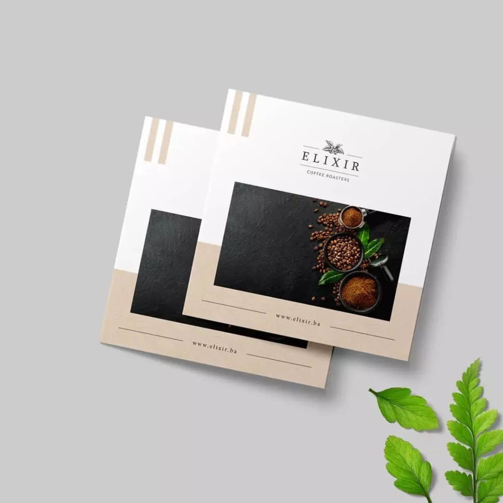 Dizajn brošure Elixir Coffee Roasters