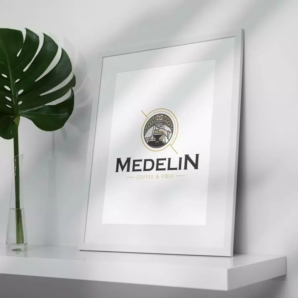 Medelin Coffee & Food logo design